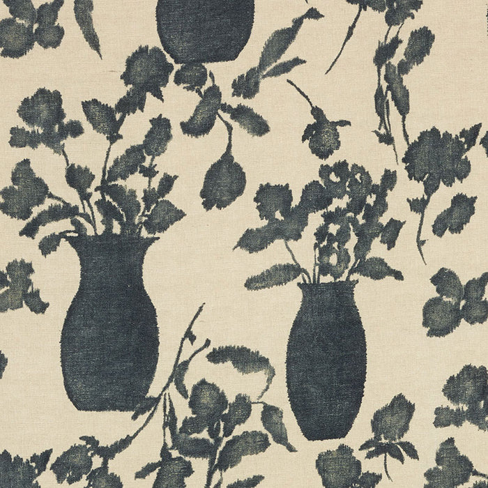 Schumacher Hugo Floral Faded Black Fabric 176242