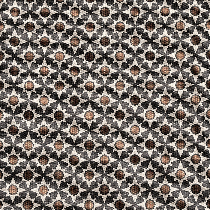 Schumacher Serendipity Cinder & Caramel Fabric 176420