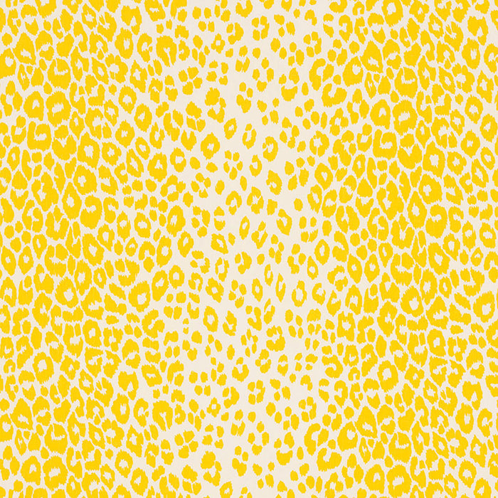 Schumacher Iconic Leopard Yellow Fabric 176451