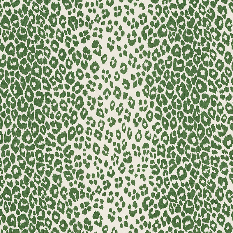 Schumacher Iconic Leopard Green Fabric 176452