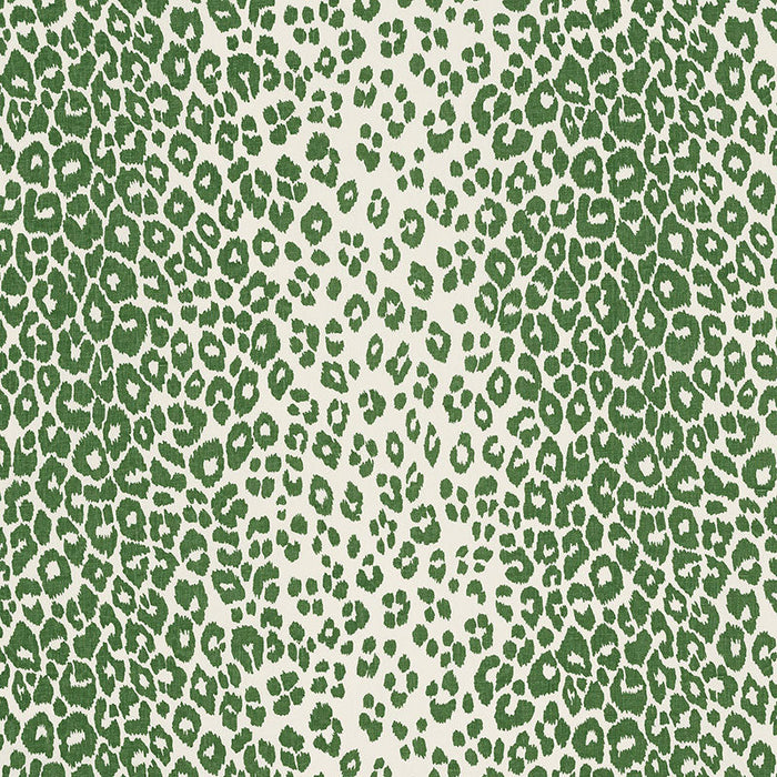 Schumacher Iconic Leopard Green Fabric Sample 176452