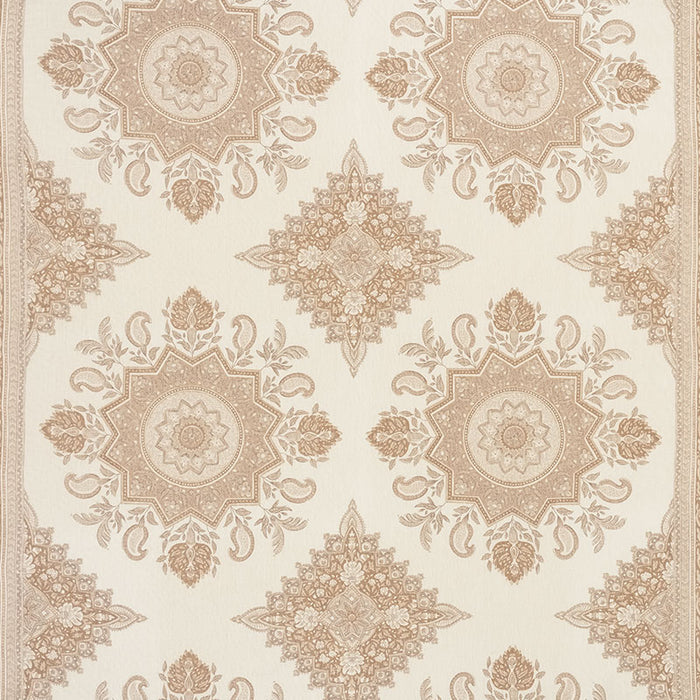 Schumacher Montecito Medallion Neutral Fabric 176480