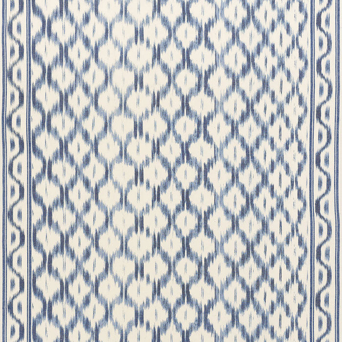 Schumacher Santa Monica Ikat Indigo Fabric Sample 176502