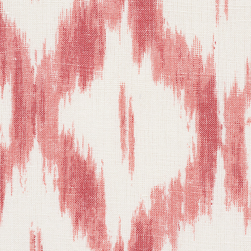 Schumacher Santa Monica Ikat Faded Red Fabric 176503