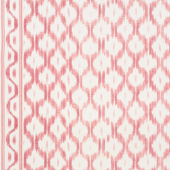 Schumacher Santa Monica Ikat Faded Red Fabric Sample 176503