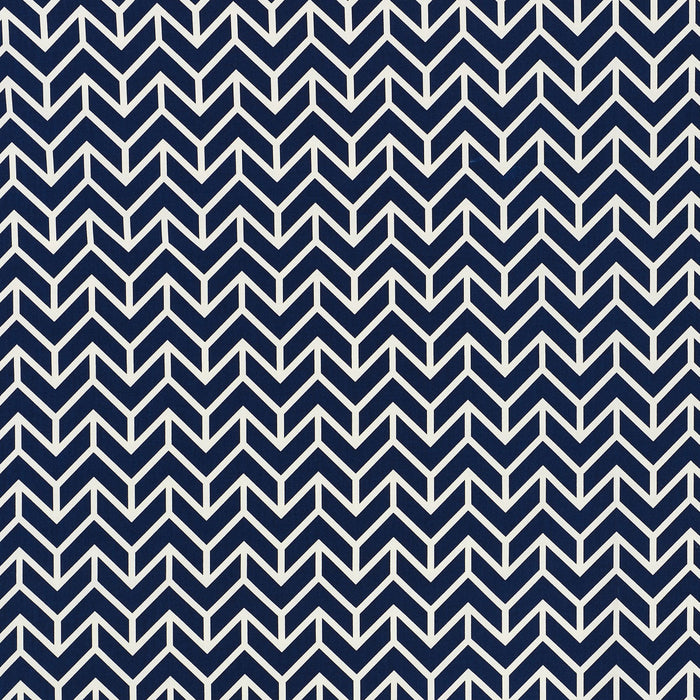 Schumacher Chevron Navy Fabric Sample 176692