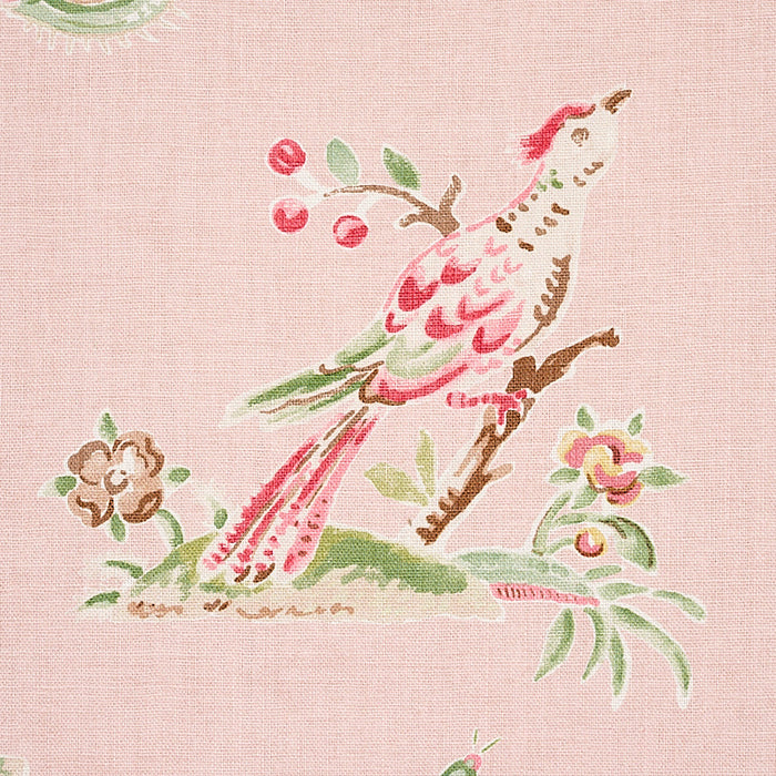 Schumacher Magical Menagerie Blush Fabric Sample 176754