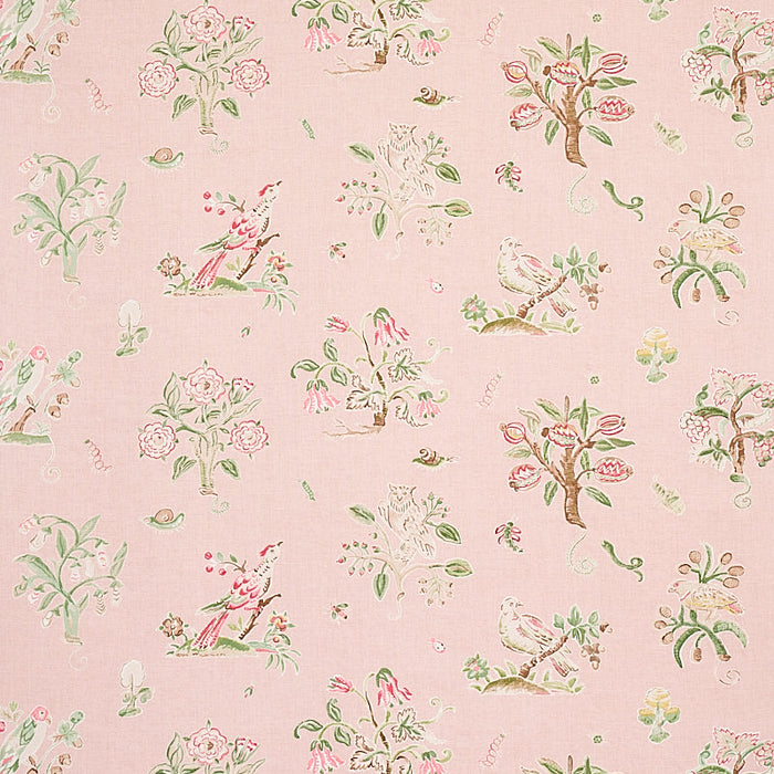 Schumacher Magical Menagerie Blush Fabric Sample 176754