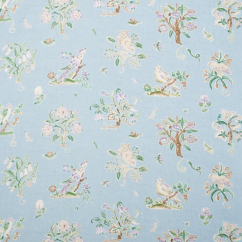 Schumacher Magical Menagerie Sky Fabric 176755