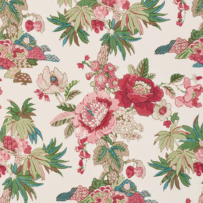 Schumacher Floribunda Document Fabric 176780