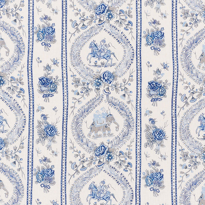 Schumacher Kandula Blues Fabric Sample 176801