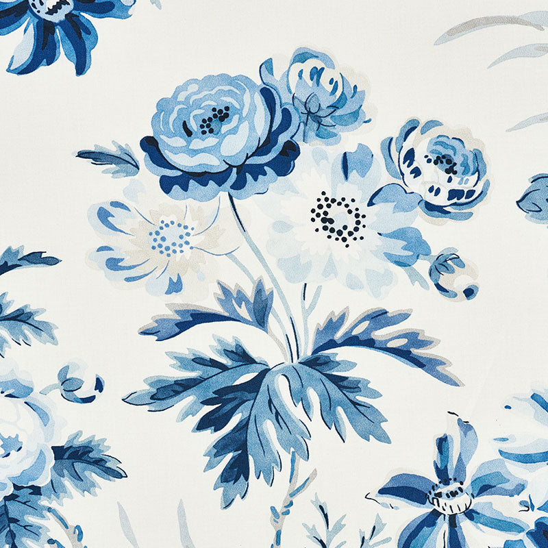 Schumacher Cecil Chintz Delft Fabric 176812