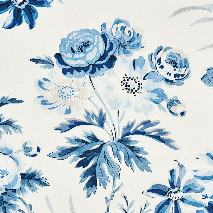 Schumacher Cecil Chintz Delft Fabric Sample 176812