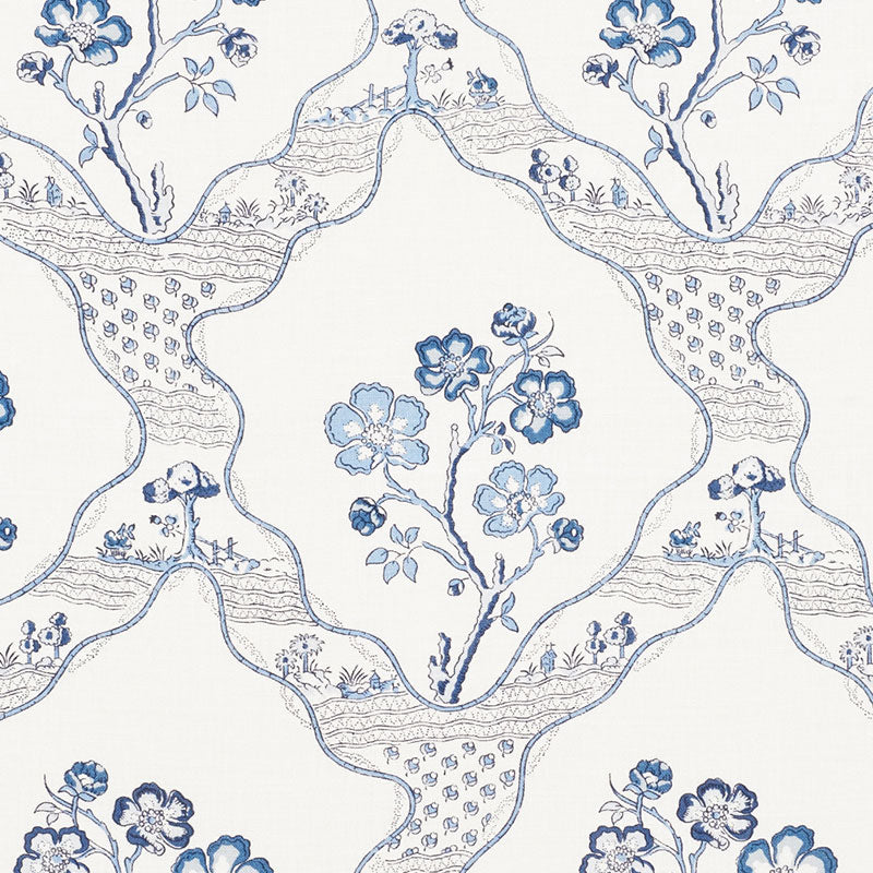 Schumacher Marella Delft Fabric Sample 176850