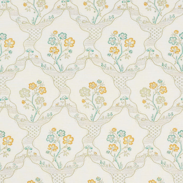 Schumacher Marella Leaf Fabric Sample 176852