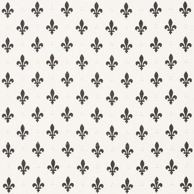 Schumacher Fleur De Lis Charcoal Fabric 176962