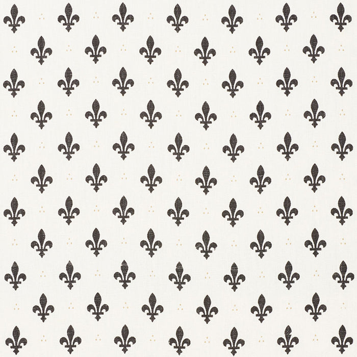 Schumacher Fleur De Lis Charcoal Fabric 176962