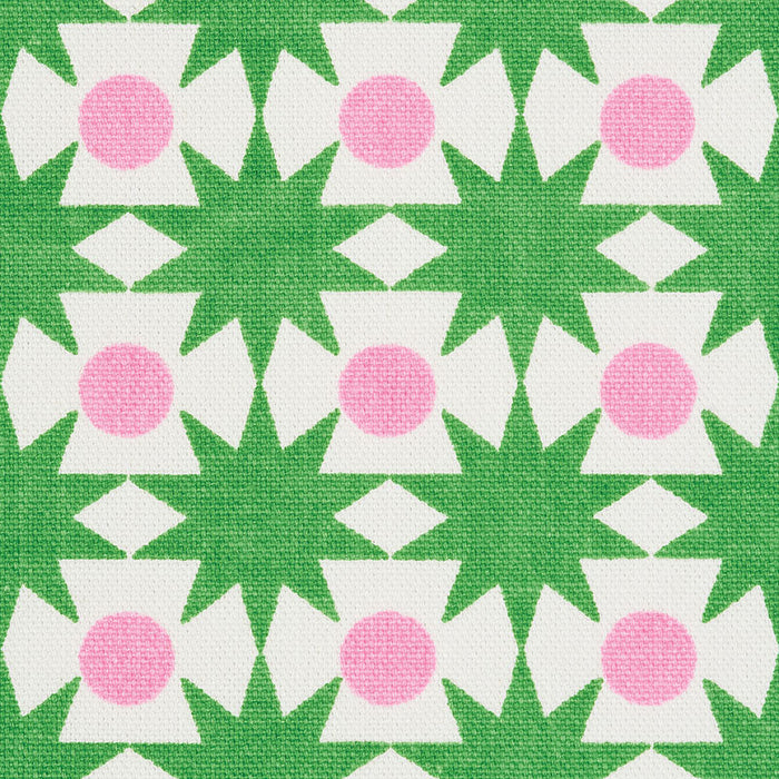 Schumacher Cosmos Watermelon Fabric Sample 177061