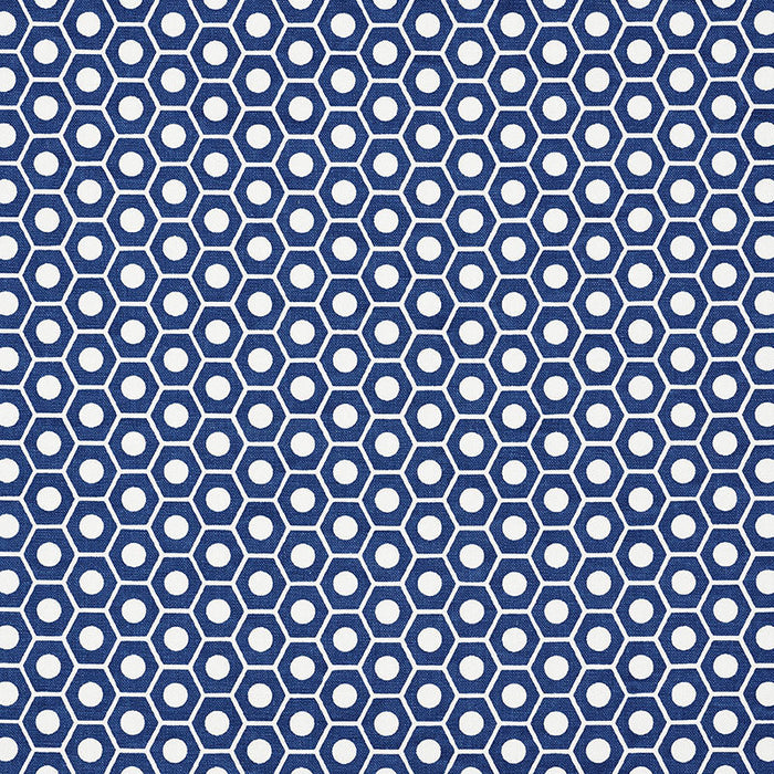 Schumacher Queen B Navy Fabric Sample 177070