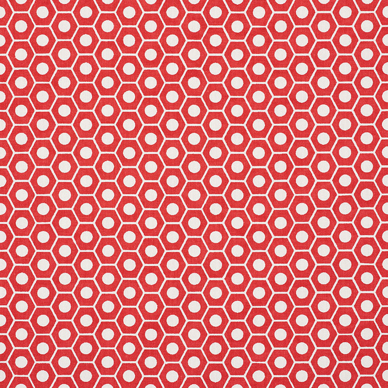 Schumacher Queen B Red Fabric 177074