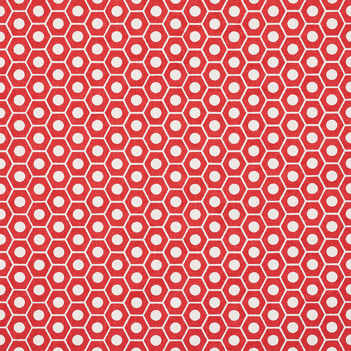 Schumacher Queen B Red Fabric Sample 177074