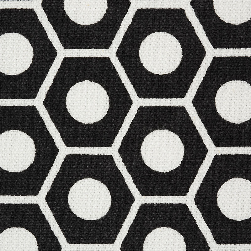 Schumacher Queen B Black Fabric 177078