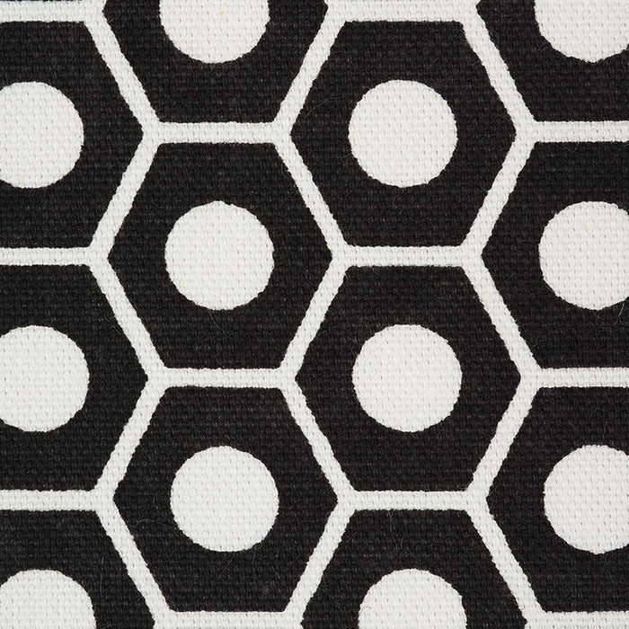 Schumacher Queen B Black Fabric Sample 177078