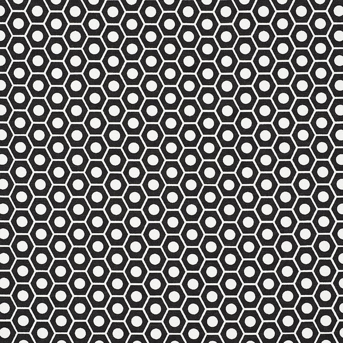 Schumacher Queen B Black Fabric Sample 177078