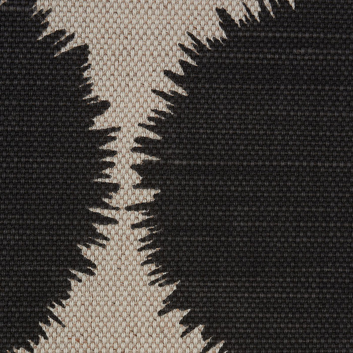 Schumacher Fuzz Black & Natural Fabric Sample 177095