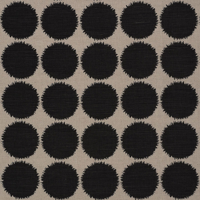 Schumacher Fuzz Black & Natural Fabric Sample 177095