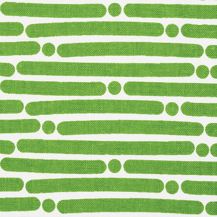 Schumacher Dot Dash Green Fabric 177102