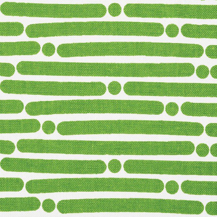 Schumacher Dot Dash Green Fabric Sample 177102