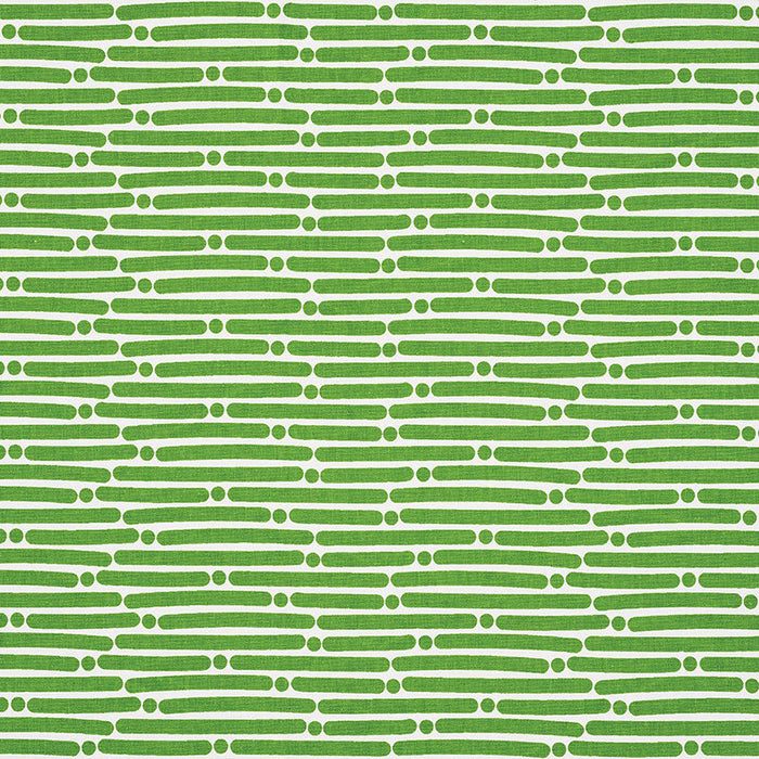 Schumacher Dot Dash Green Fabric Sample 177102