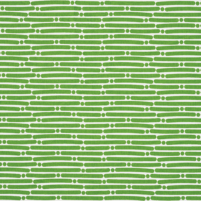 Schumacher Dot Dash Green Fabric 177102