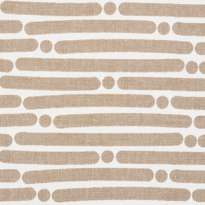 Schumacher Dot Dash Sand Fabric Sample 177103