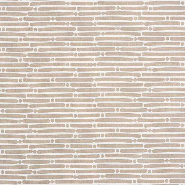 Schumacher Dot Dash Sand Fabric Sample 177103