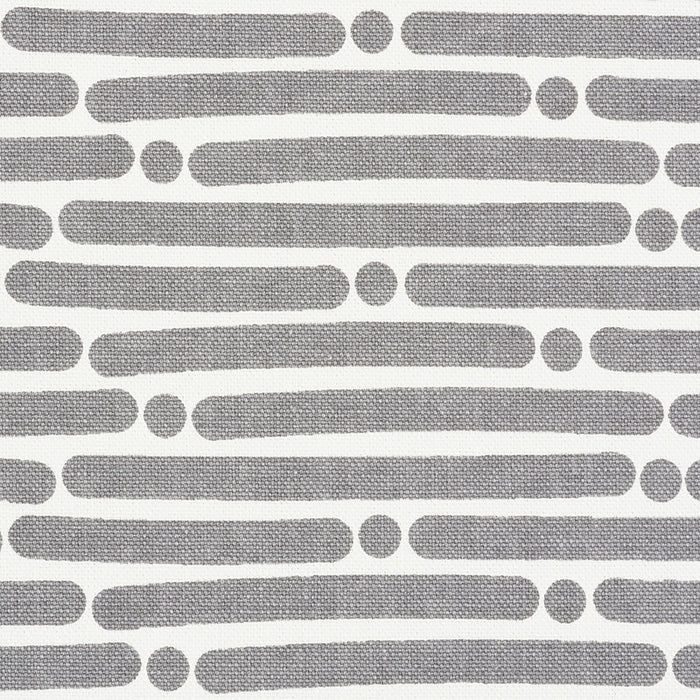 Schumacher Dot Dash Grey Fabric 177104