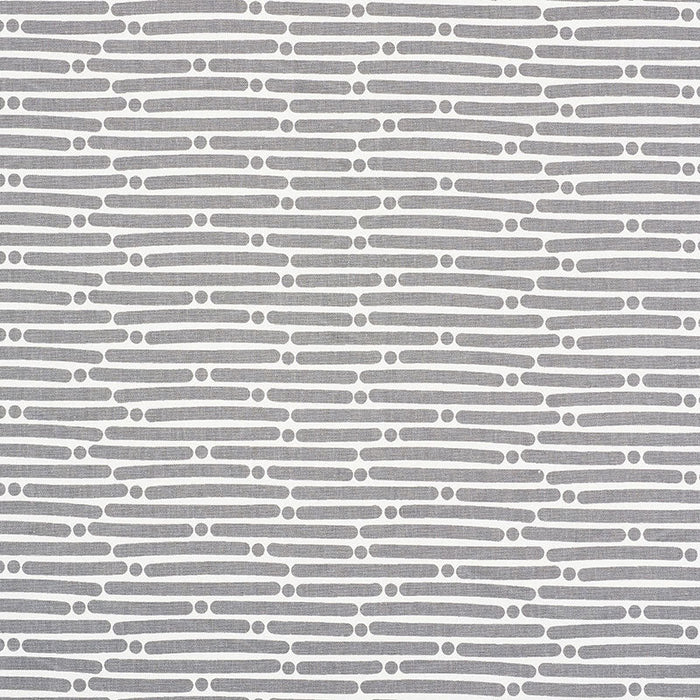 Schumacher Dot Dash Grey Fabric Sample 177104