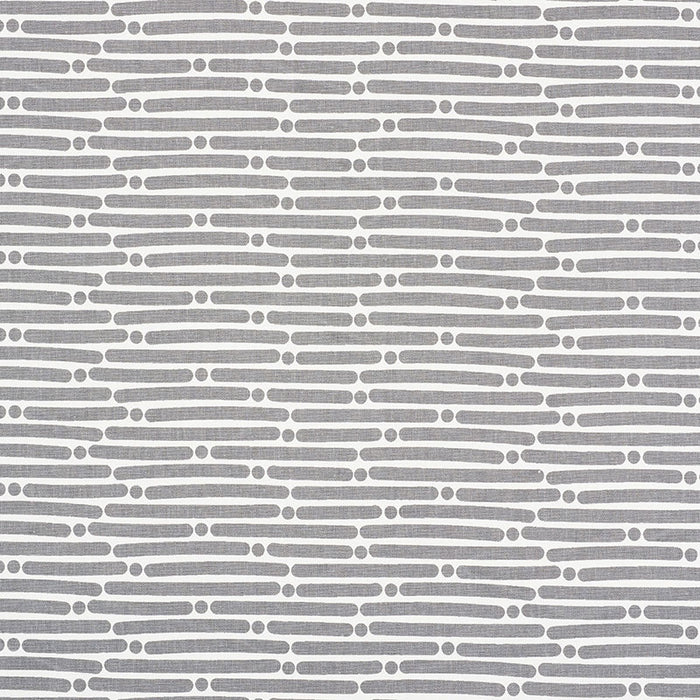 Schumacher Dot Dash Grey Fabric 177104