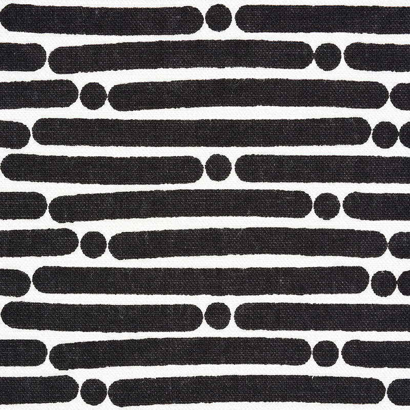 Schumacher Dot Dash Black Fabric 177105