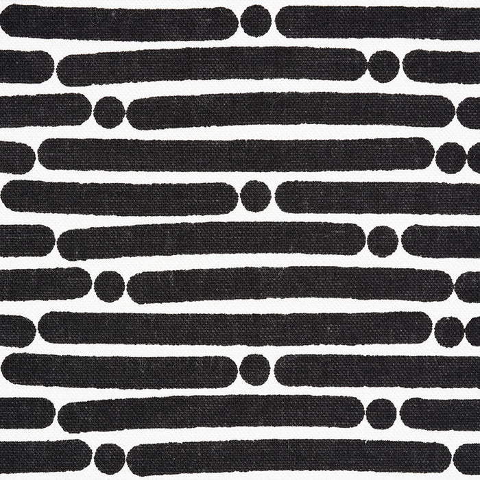 Schumacher Dot Dash Black Fabric Sample 177105