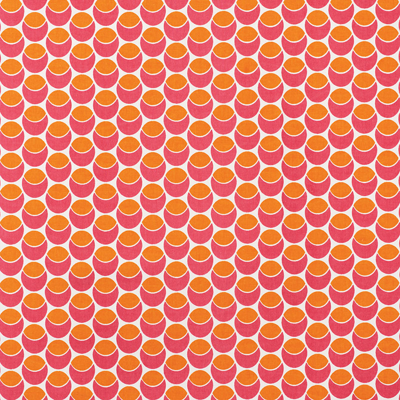 Schumacher Buds Pink & Orange Fabric 177153