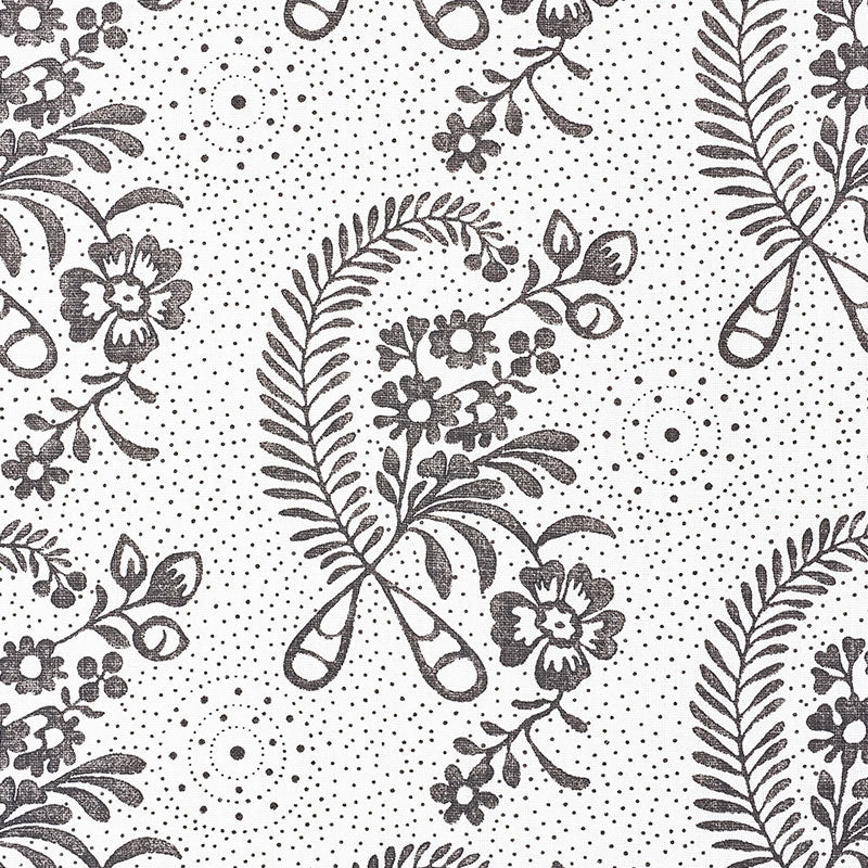 Schumacher Millicent Blackwork Fabric 177211