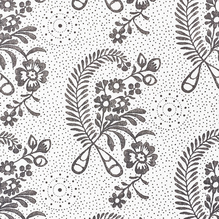 Schumacher Millicent Blackwork Fabric Sample 177211