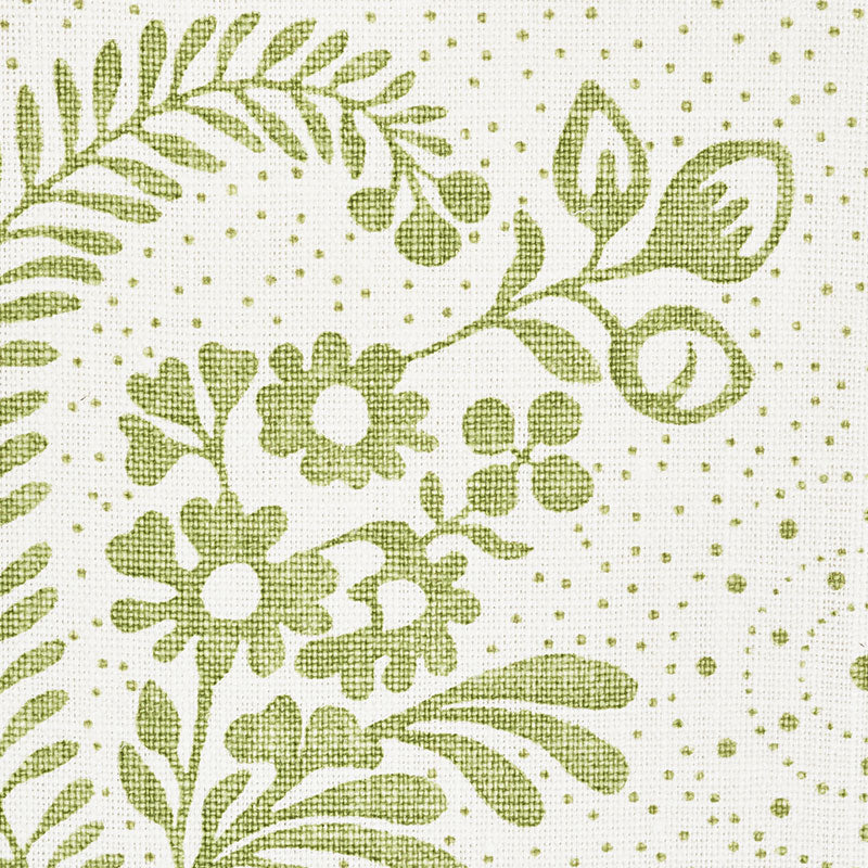 Schumacher Millicent Leaf Fabric Sample 177213