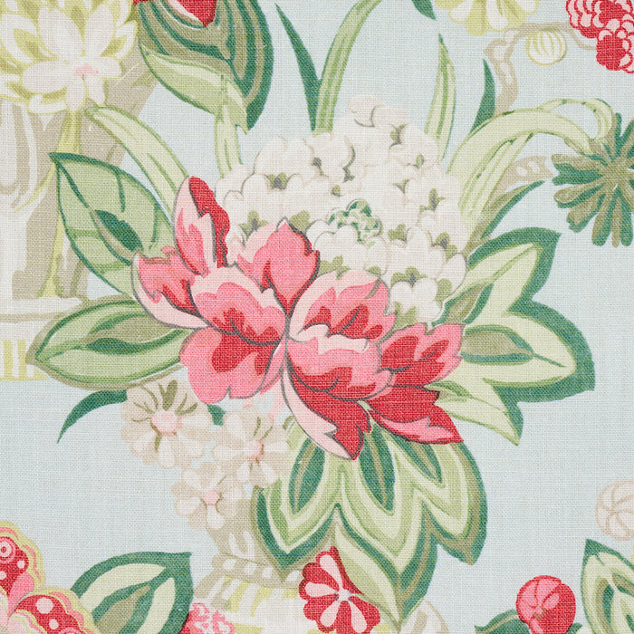 Schumacher Bouquet Chinois Sky Fabric Sample 177292