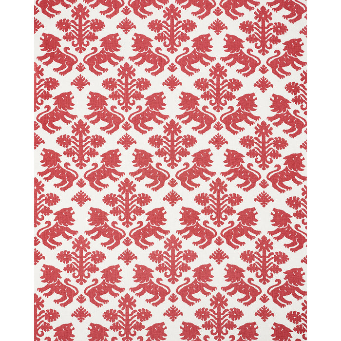 Schumacher Regalia Red Fabric Sample 177304