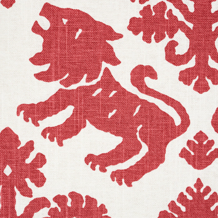 Schumacher Regalia Red Fabric Sample 177304