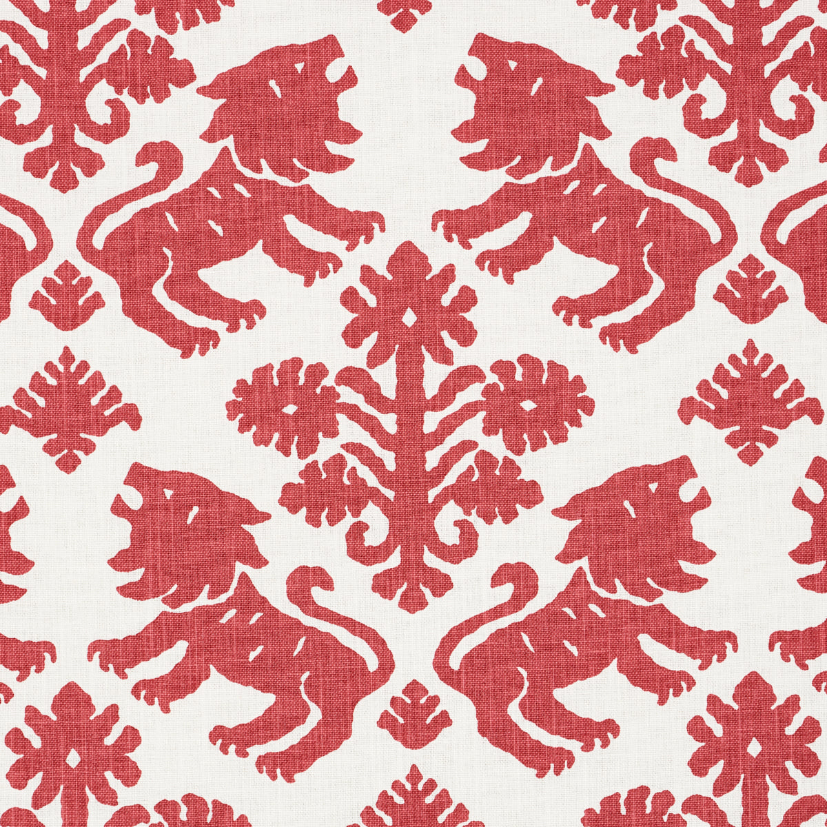 Schumacher Regalia Red Fabric 177304