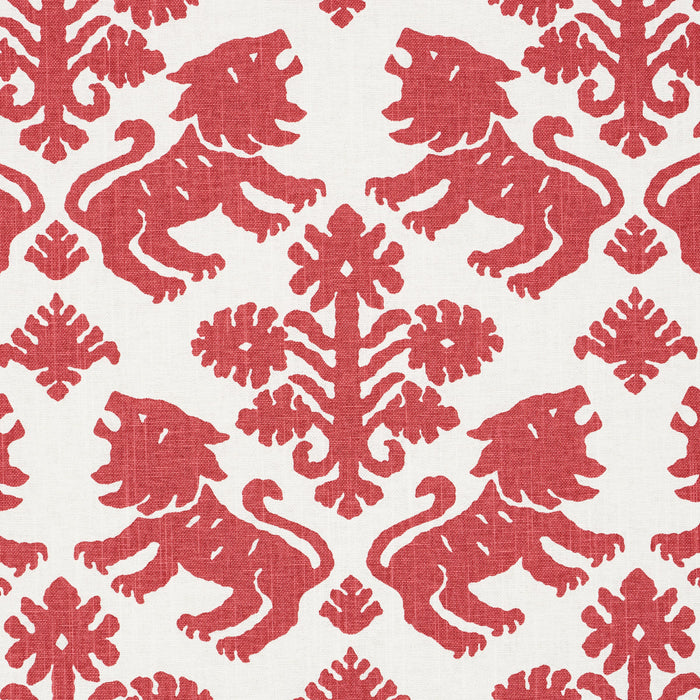 Schumacher Regalia Red Fabric Sample 177304